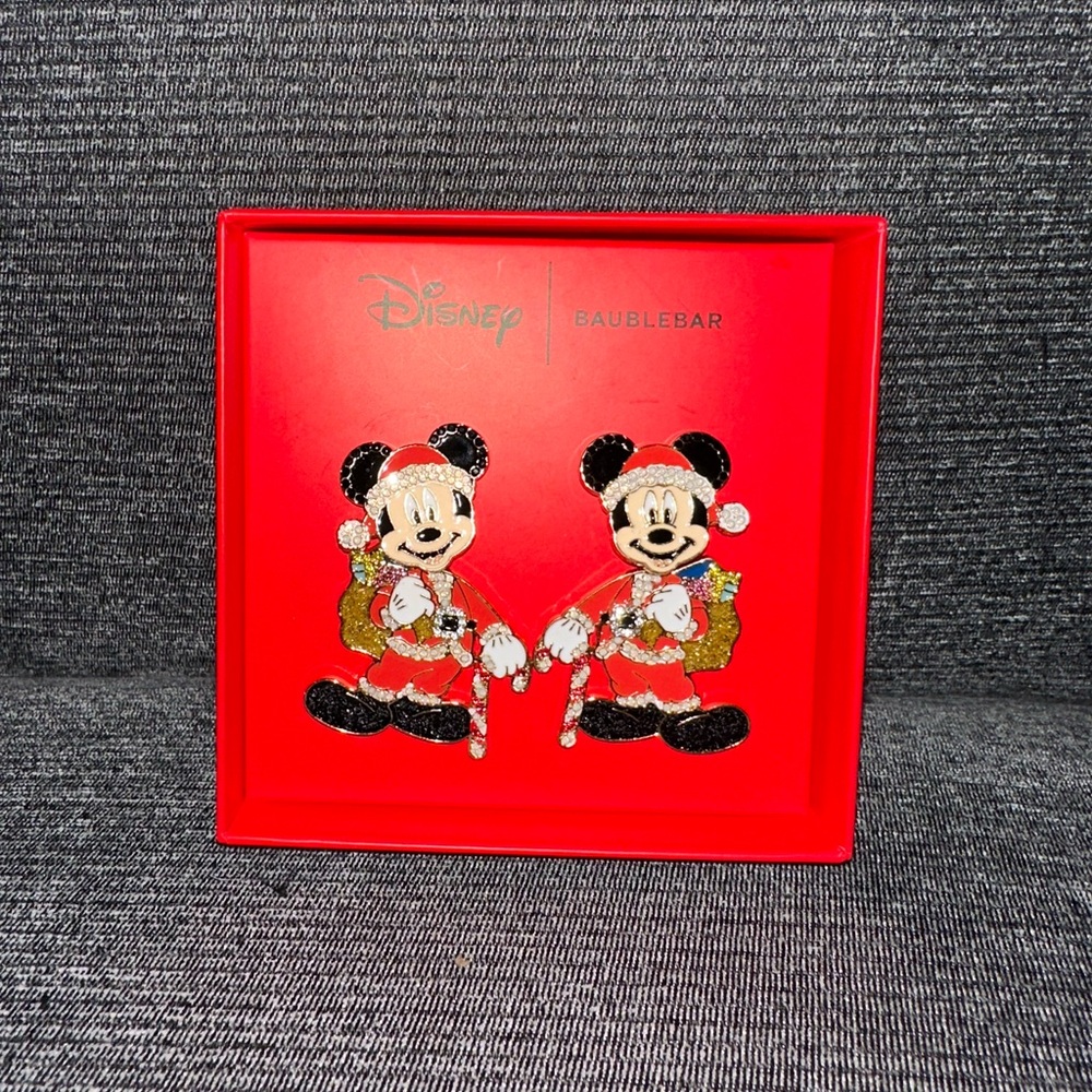 ✨🆕 Disney Mickey Christmas Baublebar Earrings